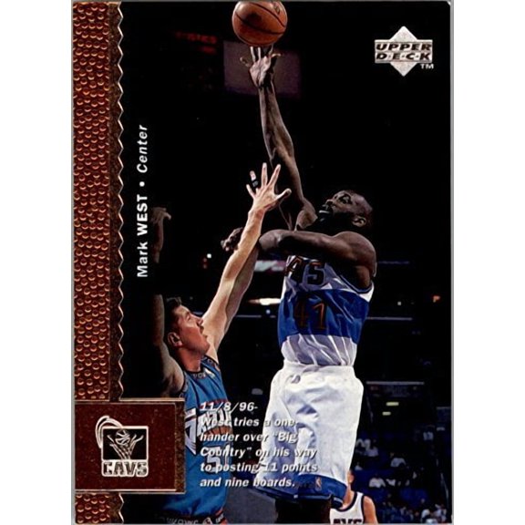 1996-97 Upper Deck #202 Mark West NBA Basketball Trading Card
