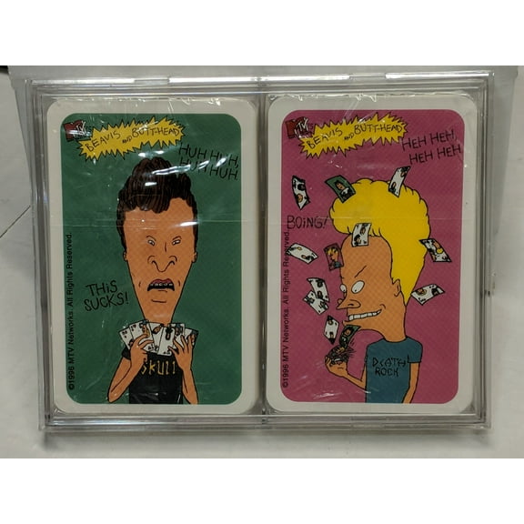 1996 Beavis & Butthead 2 Playing Card Deck Set