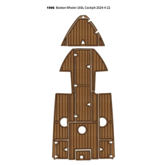 1996 Boston Whaler 16SL Cockpit Mat Boat EVA Faux Foam Teak Flooring Pad Floor