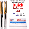 thumbnail image 1 of 1996 Buick LeSabre Performance Beam Wipers (Set of 2), 1 of 3