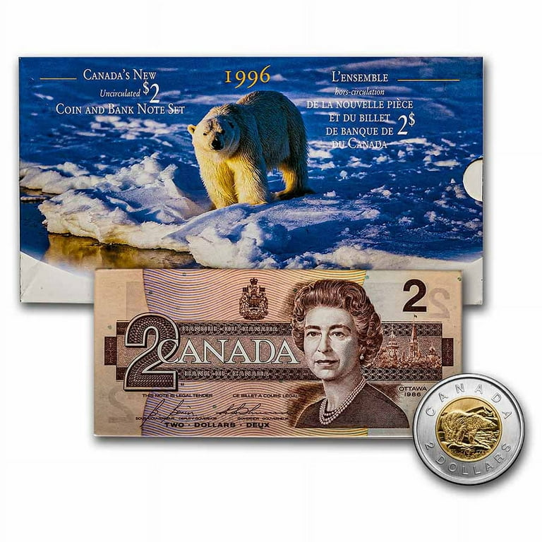 【12月スーパーSALE 15%OFF】 Coin Uncirculated $2 Canada 1996 and Walmart.com - Set Banknote コレクション