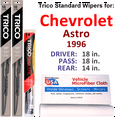 thumbnail image 1 of 1996 Chevrolet Astro Wiper Blades (Set of 3) w/Rear Wiper, 1 of 3