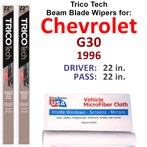 1996 Chevrolet G30 Beam Blade Wipers (Set of 2)