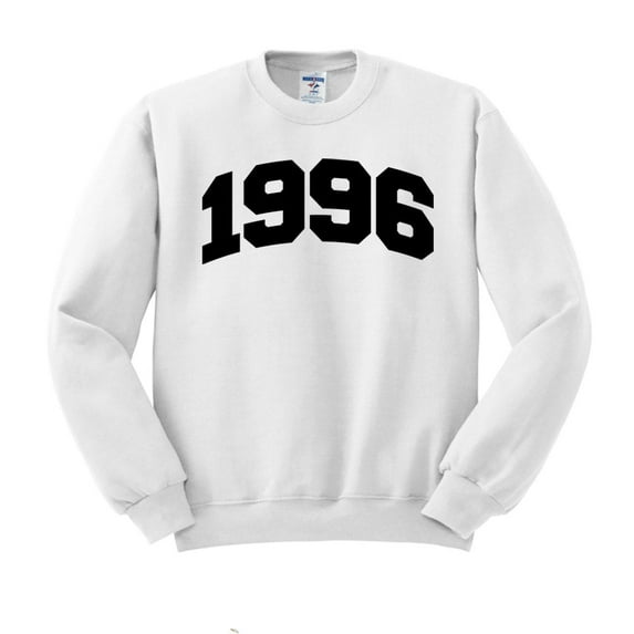 1996 College Style Sweatshirt Unisex 4X-Large White