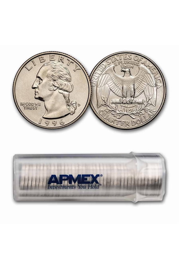 1996-D Washington Quarter 40-Coin Roll BU