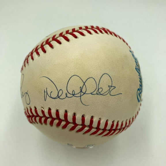 1996 Derek Jeter Alex Rodriguez  Chipper Jones Rookie Signed Baseball JSA COA