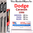 thumbnail image 1 of 1996 Dodge Caravan Wiper Blades (Set of 3) w/Rear Wiper, 1 of 3