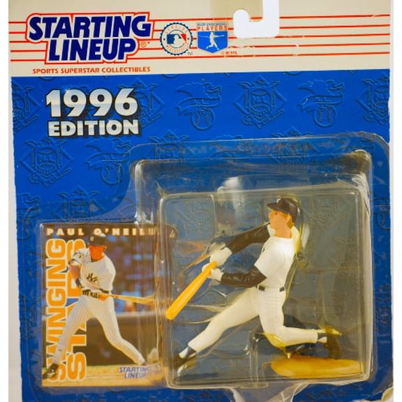 1996 Edition - Kenner - Starting Lineup - MLB - Paul O'Neill #21 - New York Yankees - Vintage Action Figure - w/ Trading Card - Rare - Limited Edition - Collectible