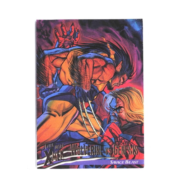 1996 Fleer SkyBox Marvel Ultra X-Men Wolverine Genesis Savage Beast #95 Trading Card