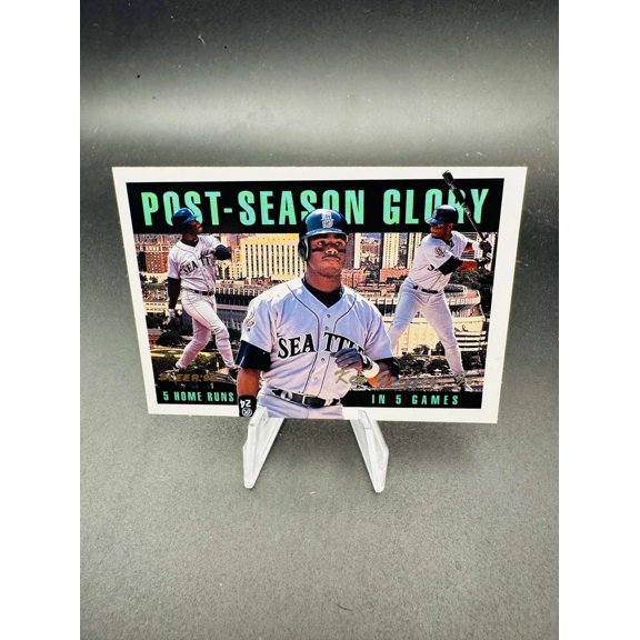 1996 Fleer SkyBox Post-Season Glory Ken Griffey Jr. #2 of 5 Seattle Mariners Baseball Card Seattle Mariners MLB Baseball Trading Card