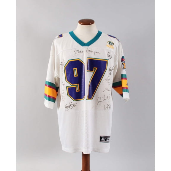 1996 Green Bay Packers Super Bowl Champs Team Signed Jersey With JSA COA