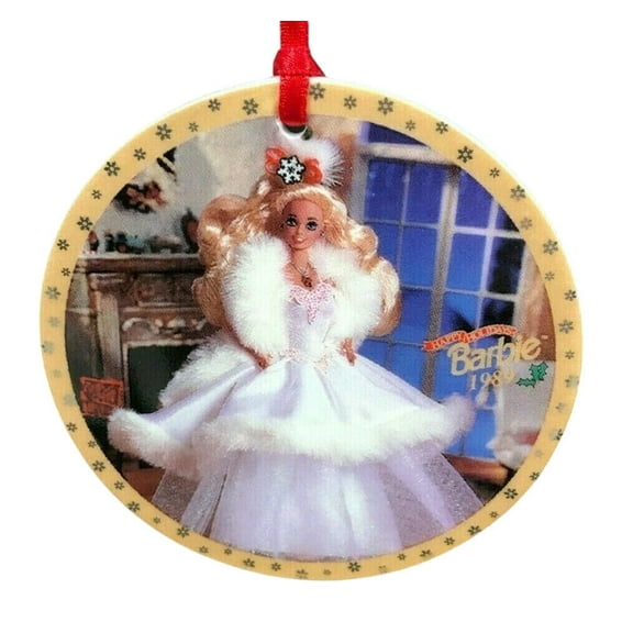 1996 Happy Holiday Barbie Enesco Christmas Tree Ornament 188867