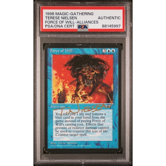 1996 Magic The Gathering Alliances Force Of Will PSA A