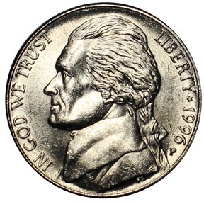 1996-P Jefferson Nickel Full Step Gem BU