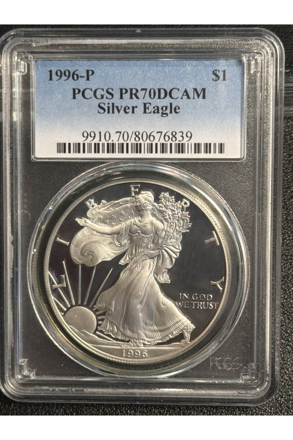 1996 P Morgan Silver Dollar PCGS PR-70 DCAM Silver Eagle
