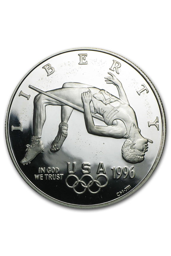 1996-P Olympic High Jump $1 Silver Commem Proof (Capsule Only)