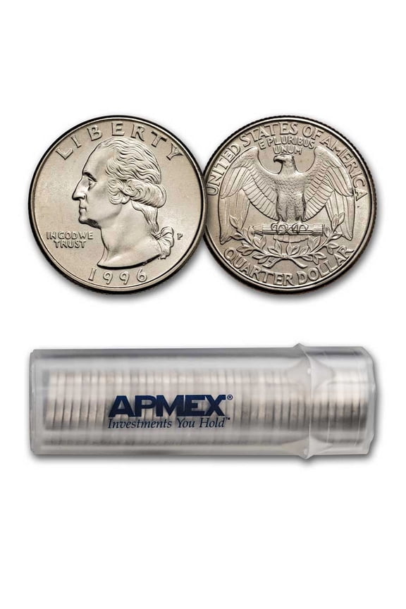 1996-P Washington Quarter 40-Coin Roll BU