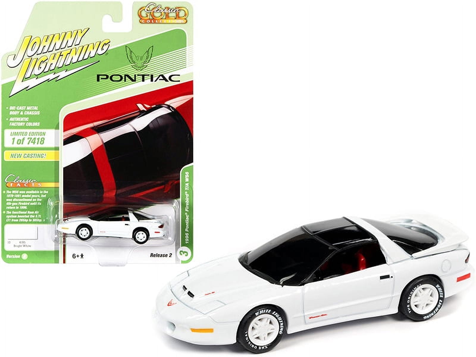 1996 Pontiac Firebird Trans Am T/A WS6 Bright White with Black Top and Red  Interior Classic Gold Collection Limited Edition to 7418 pieces Worldwide  1/64 Diecast Model Car by Johnny Light - Walmart.com