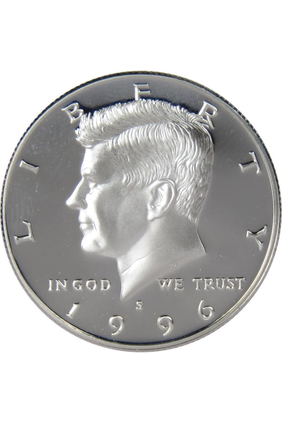 1996 S Kennedy Half Dollar Choice Proof 90% Silver 50c US Coin Collectible