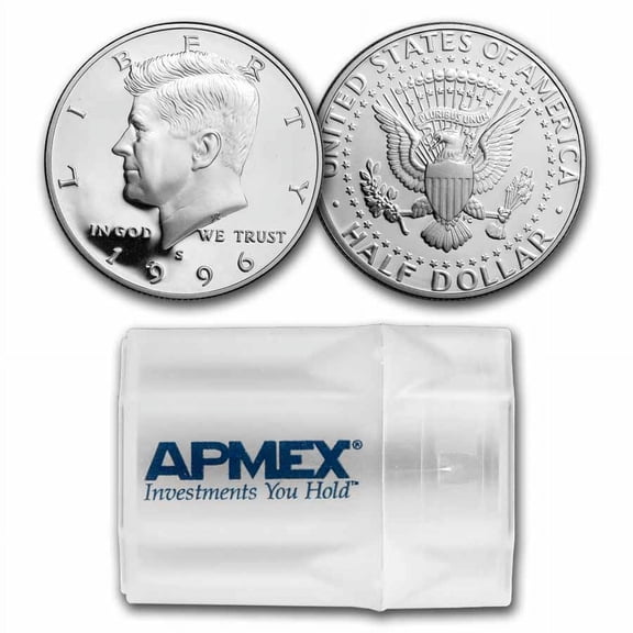 1996-S Silver Kennedy Half Dollar 20-Coin Roll Proof