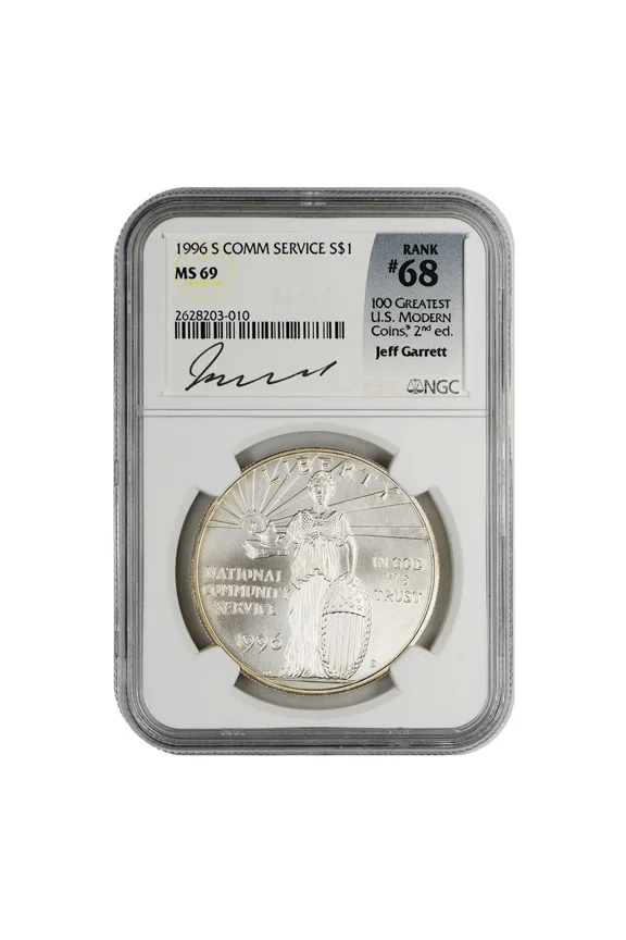 1996 S United States National Community Service Commemorative NGC MS-69