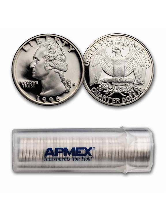 1996-S Washington Quarter 40-Coin Roll Proof (Silver)