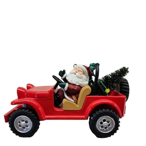 1996 Santa's 4x4 (Here Comes Santa) Hallmark Keepsake Christmas Tree Ornament - QX5684