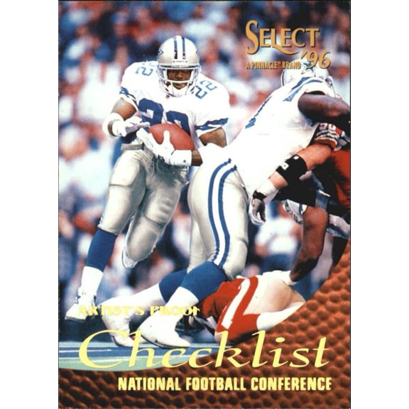 1996 Select Artist's Proofs #198 Emmitt Smith CL Dallas Cowboys Football Card Near Mint/Mint