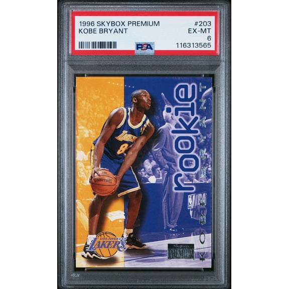 1996 Skybox Premium Kobe Bryant #203 PSA 6 Graded Base Set Basketball Trading Card Lakers