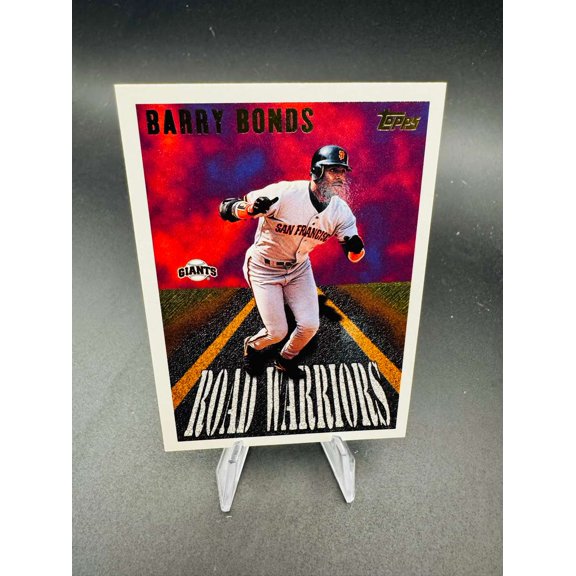 1996 Topps Road Warriors Barry Bonds RW4 San Francisco Giants Baseball Card San Francisco Giants MLB Baseball Trading Card