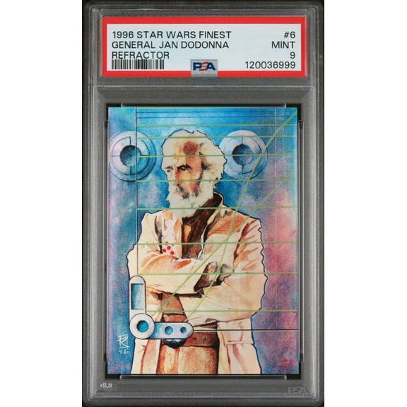 1996 Topps Star Wars Finest Refractor General Jan Dodonna #6 PSA 9