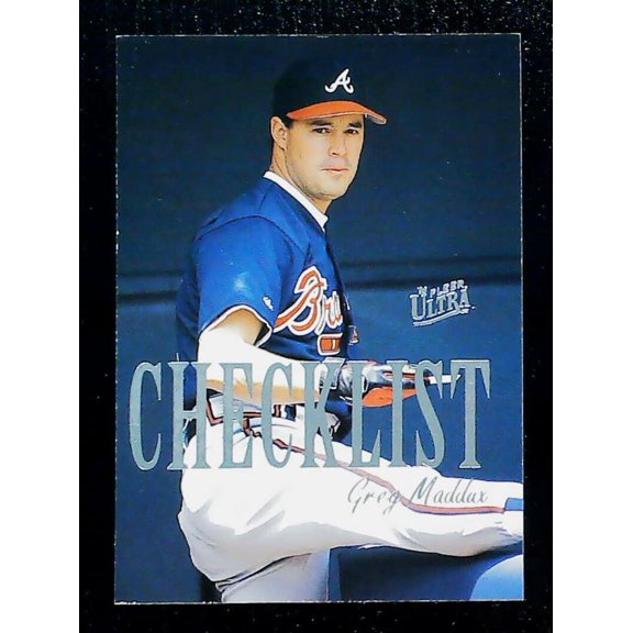 1996 Ultra Checklists #B8 Greg Maddux MLB Baseball Trading Card