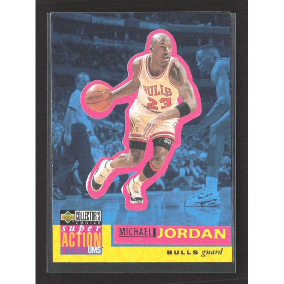 1996 Upper Deck Collector's Choice Super Action Stick-Ums Michael Jordan #B30