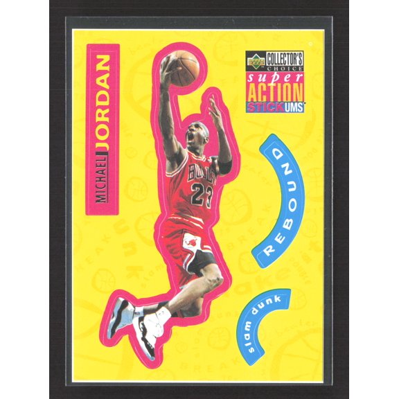 1996 Upper Deck Collector's Choice Super Action Stick-Ums Michael Jordan #S30