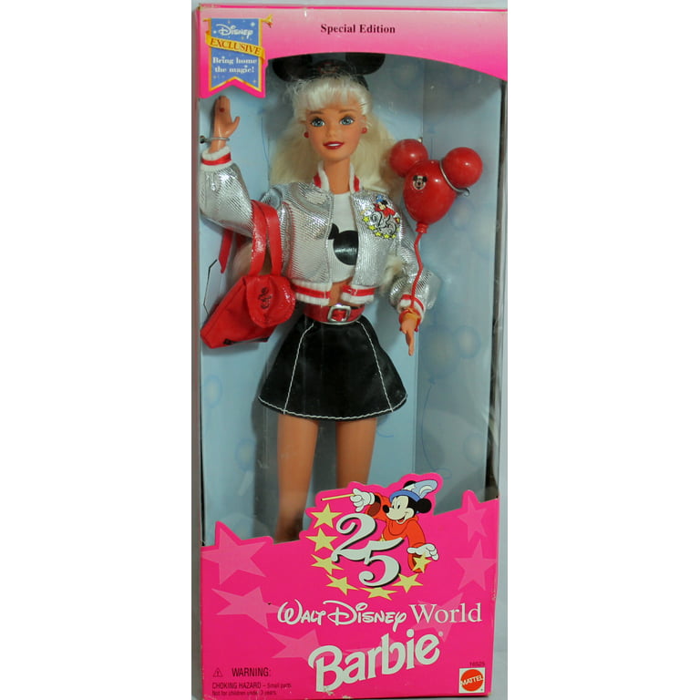 1996 Walt Disney World Barbie, NRFB, (16525) Non-Mint Box - 25 Years