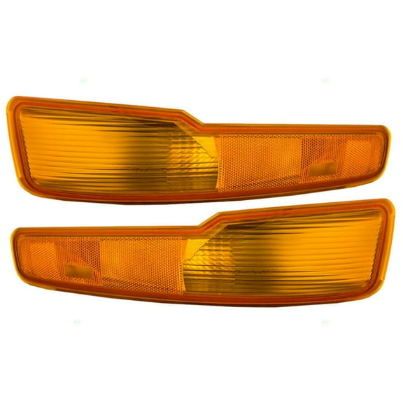 For 1997 1998 1999 Buick Lesabre Pair Driver and Passenger Side Parking Light Custom/Limited Models | Lens and Housing Only GM2520150 + GM2521150 | 5977563 + 5977564