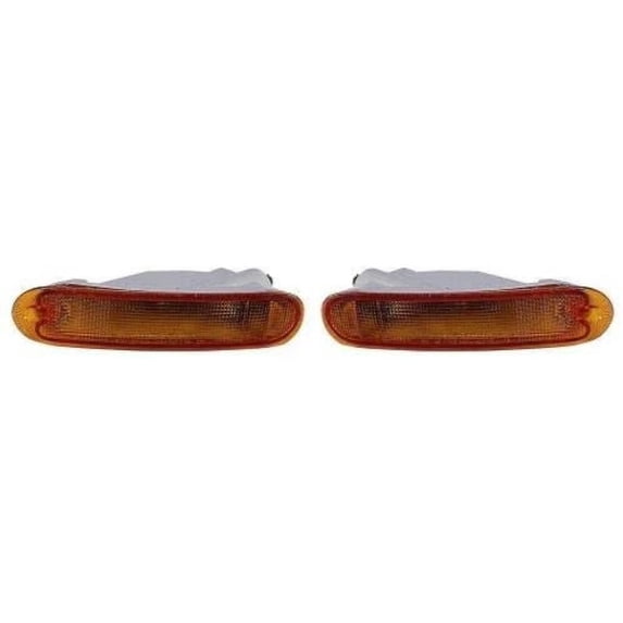 For 1997-2000 Chrysler Sebring Pair Park/Signal Lights Driver and Passenger Side Unitfor Coupe; park/signal combination MI2520105 MI2521105-replaces MR296329 MR296330