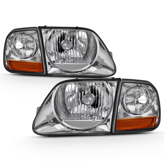 1997-2003 Ford F150 Expedition Lightning Style Headlights w/Corner Signal Lights