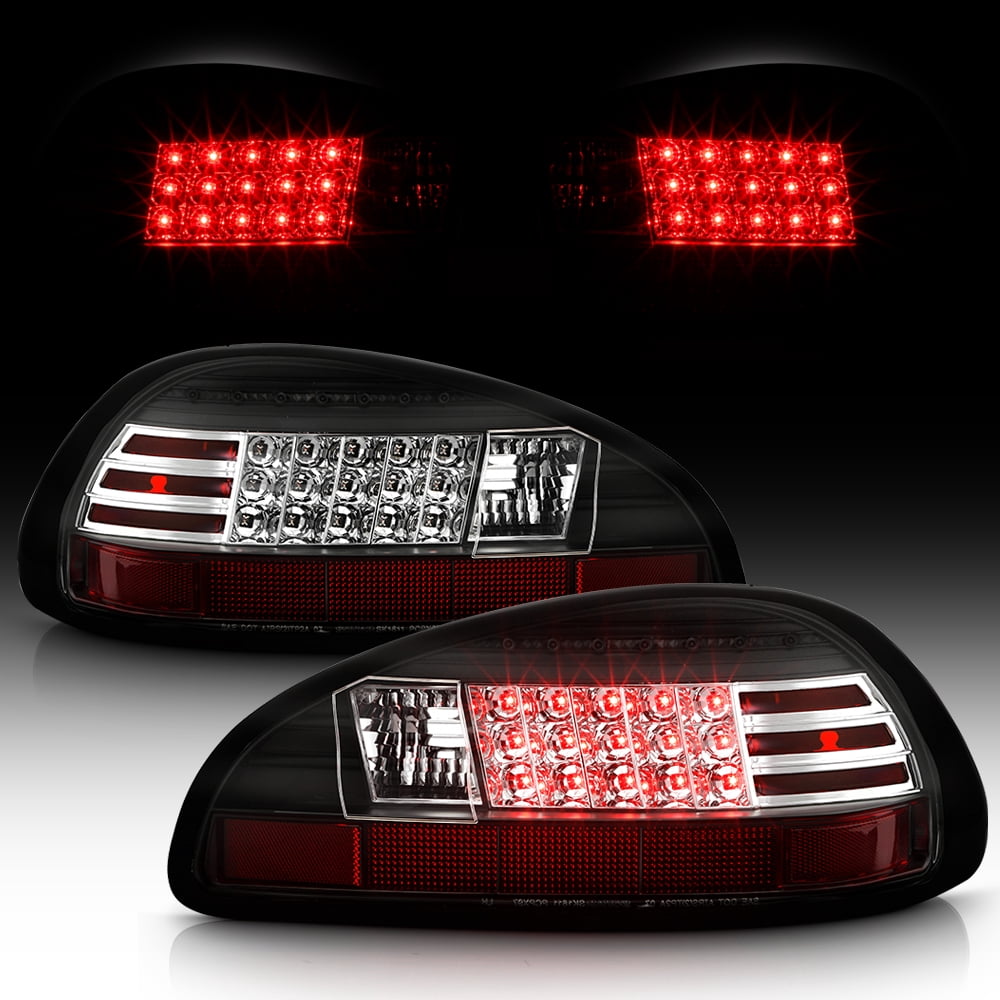 1997-2003 Pontiac Grand Prix Black LED Tail Lights Brake Lamps Pair ...
