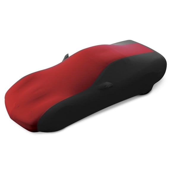 1997-2004 C5, Z06 Corvette Ultraguard Stretch Satin Indoor Car Cover : Sport Series Dark Red/Black