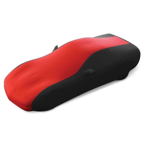 1997-2004 C5, Z06 Corvette Ultraguard Stretch Satin Indoor Car Cover : Sport Series Red/Black