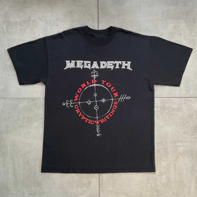 1997 90s Megadeth Cryptic Writings World Tour TShirt US020