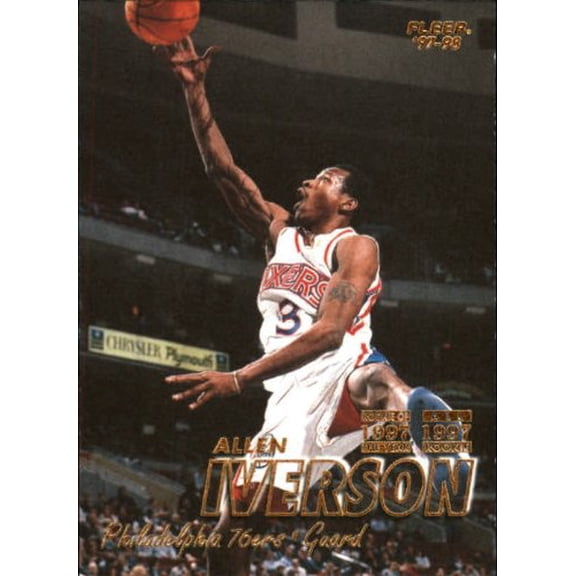 1997-98 Fleer #3 Allen Iverson NBA Basketball Trading Card
