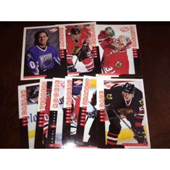 1997-98 Score Chicago Blackhawks Team Set 9 Cards Cleary RC Chris Chelios