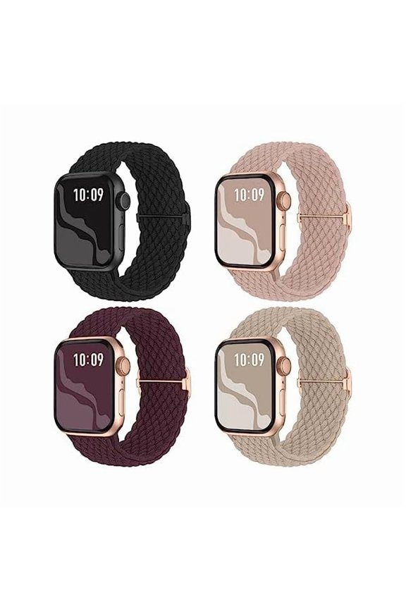 Braided Stretchy Solo Loop Compatible for Apple Watch Band for Women Men, Nylon Elastic Straps Wristbands for iWatch Series 10 9 8 7 6 SE 5 4 3 2 Ultra Ultra 2