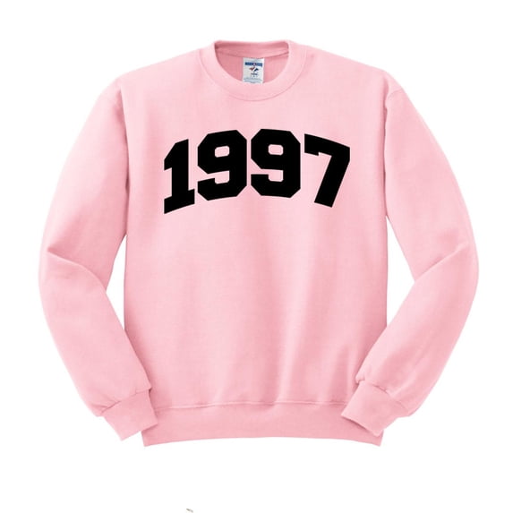 1997 College Style Sweatshirt Unisex Medium Pink