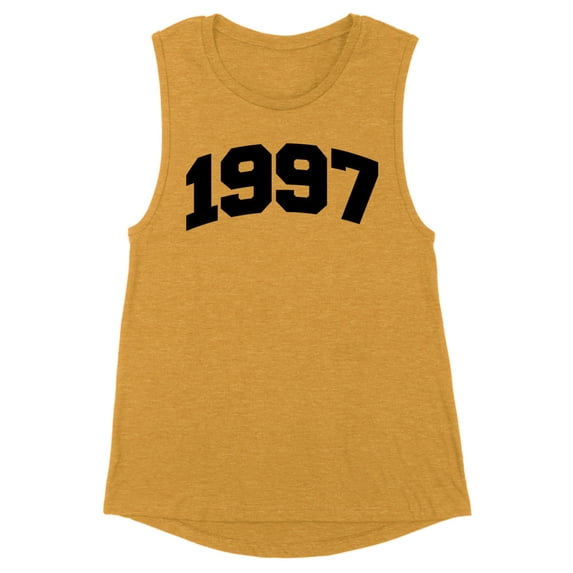 1997 College Style Women's Muscle Tank X-Small Antique Gold