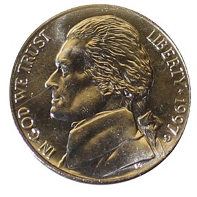 1997-D Jefferson Nickel Full Step Gem BU