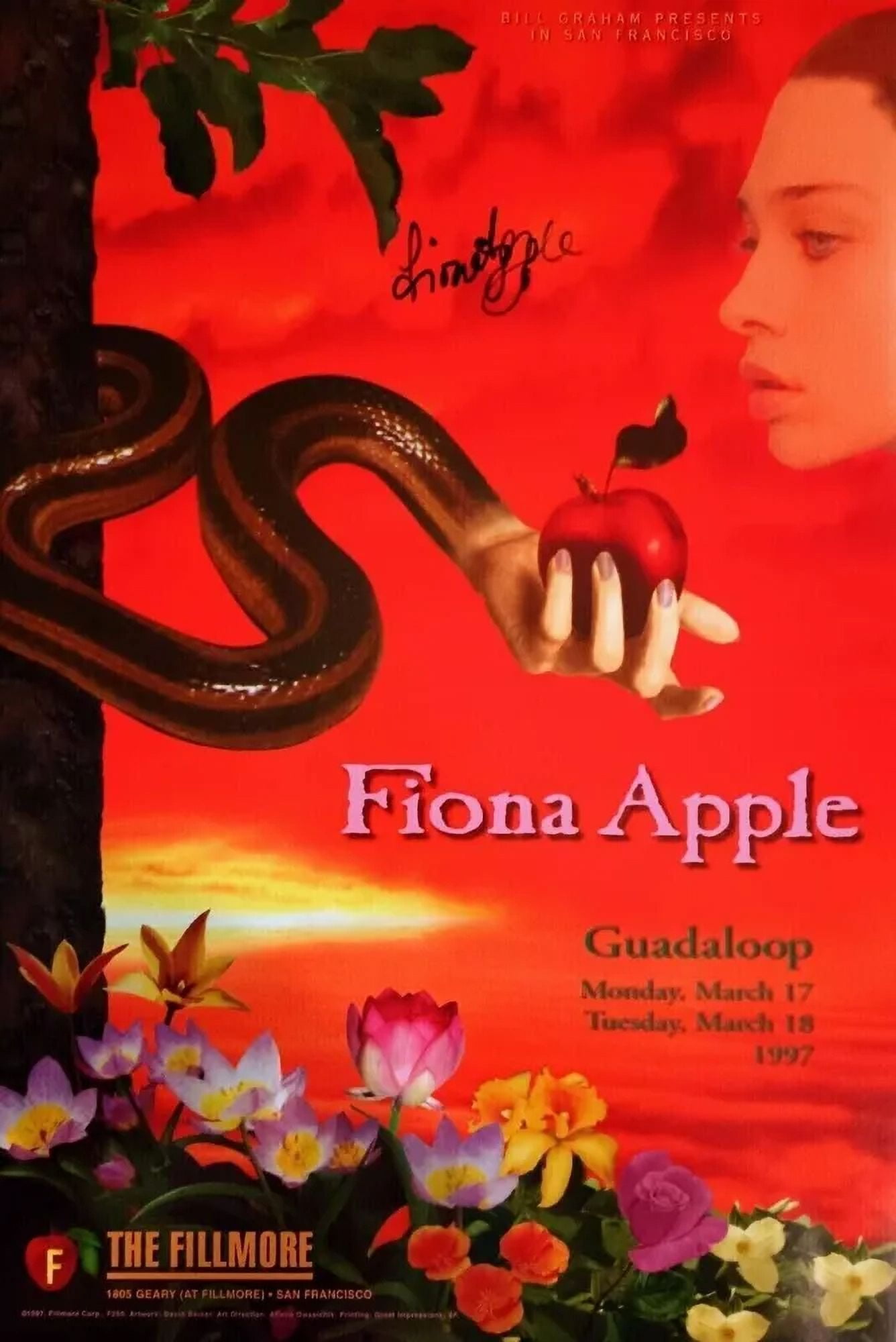 1997 FIONA APPLE Concert Poster Wall Art Print 24 x 36 Inch Poster ...