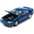 thumbnail image 1 of 1997 Ford Mustang Cobra  Mint 2022 Release 2 Limited Edition to Worldwide 1 by 64 Scale Diecast Model Car, Blue Metallic - 8524 Piece, 1 of 1